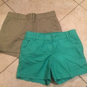 J.Crew Lot of 2 Weathered green kelly green cotton